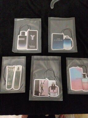 Luxury Designer Perfume Air Freshener Set Of 5  New